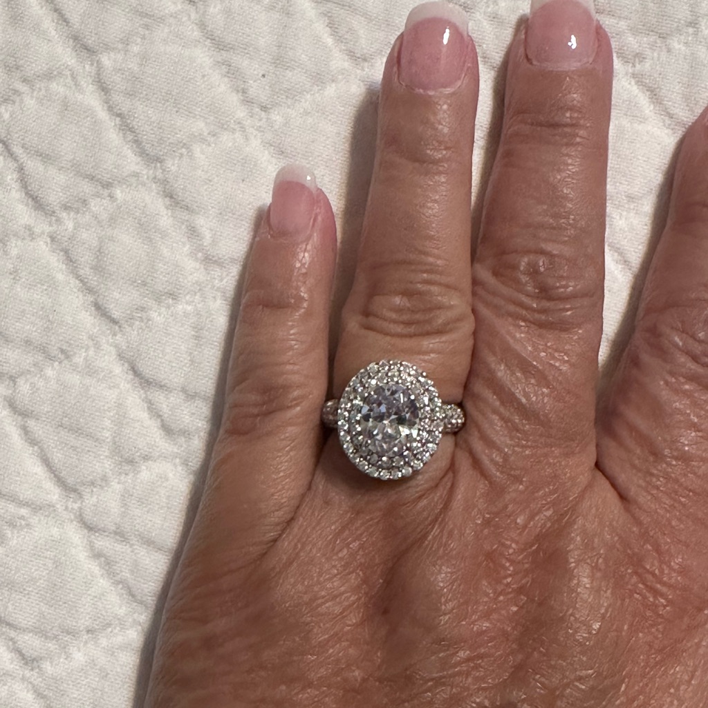 Big Bold Silver Halo Ring